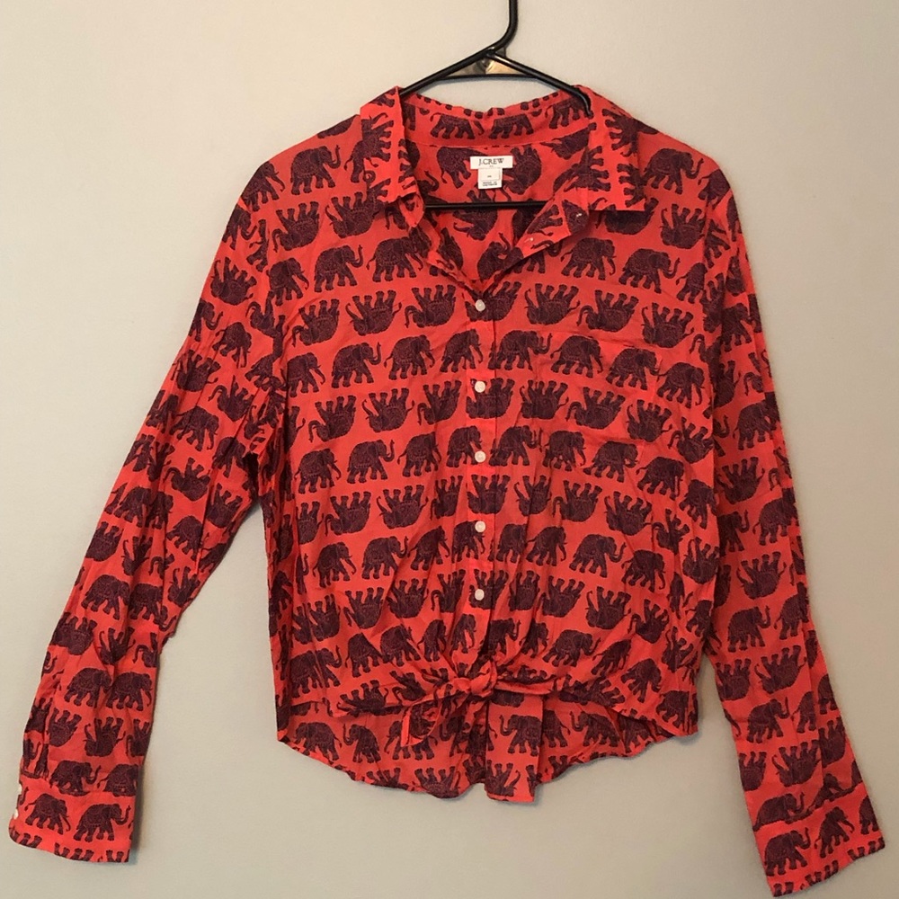 Front tie button down